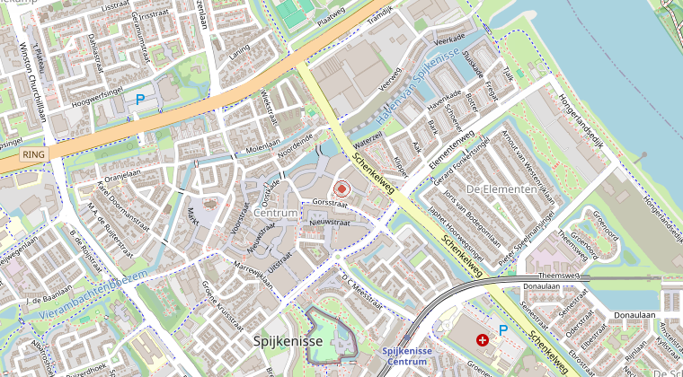 Kaart van de omgeving van de melding