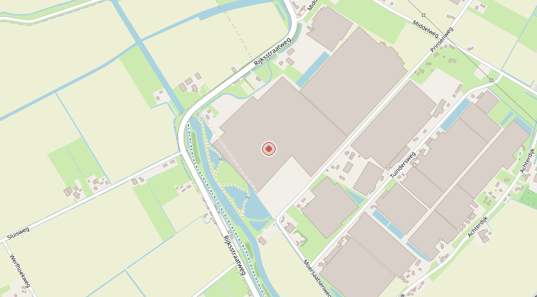 Kaart van de omgeving van de melding