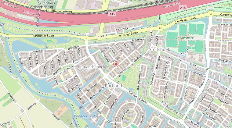 Kaart van de omgeving van de melding
