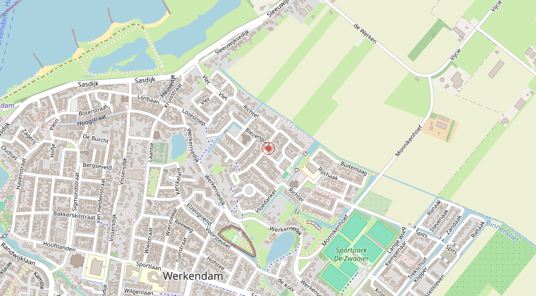 Kaart van de omgeving van de melding