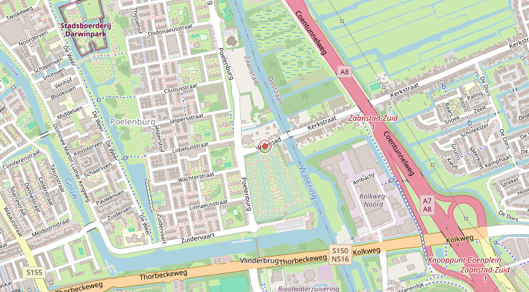 Kaart van de omgeving van de melding