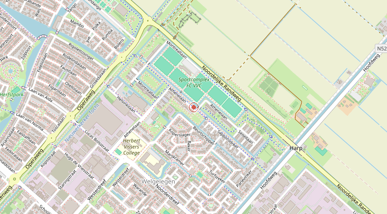 Kaart van de omgeving van de melding