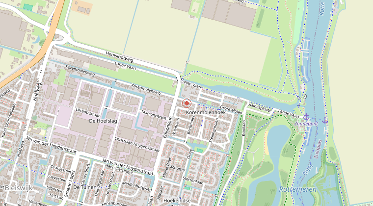 Kaart van de omgeving van de melding