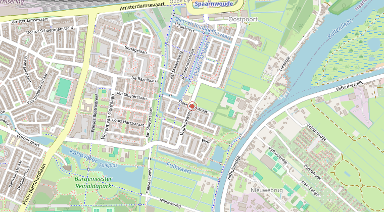 Kaart van de omgeving van de melding