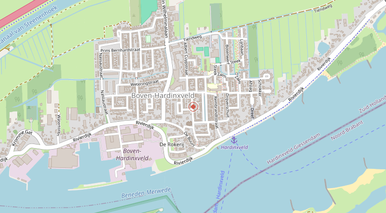 Kaart van de omgeving van de melding