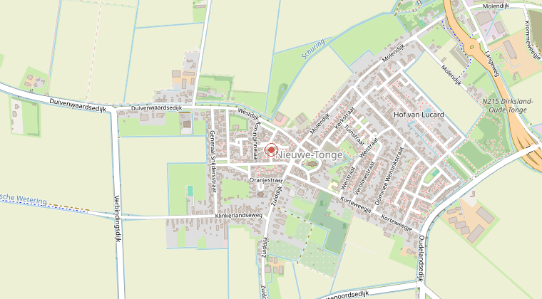Kaart van de omgeving van de melding