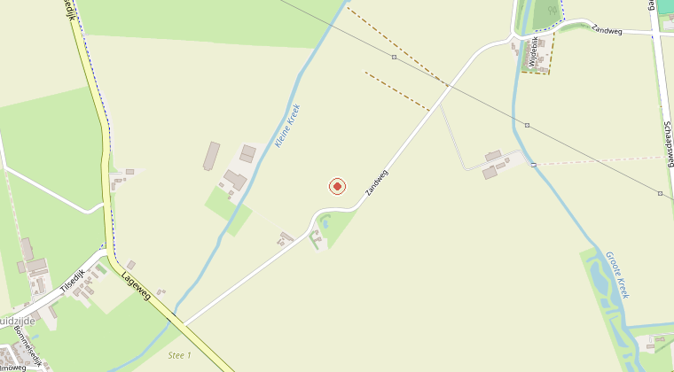 Kaart van de omgeving van de melding