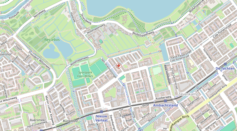 Kaart van de omgeving van de melding