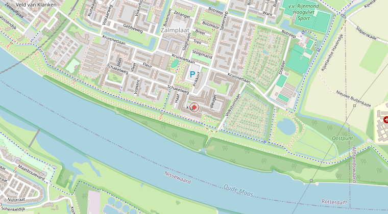 Kaart van de omgeving van de melding