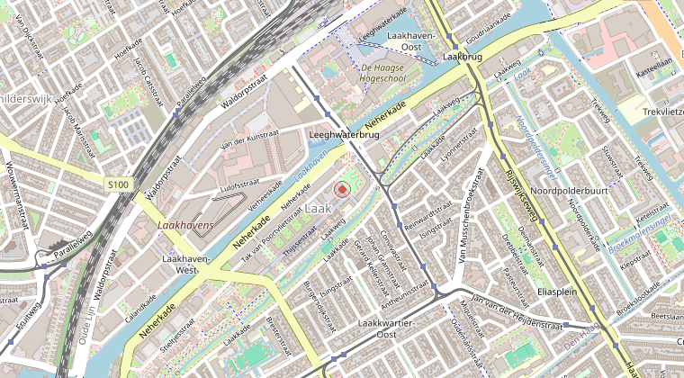 Kaart van de omgeving van de melding