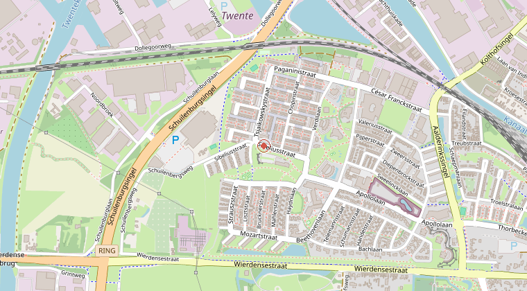 Kaart van de omgeving van de melding