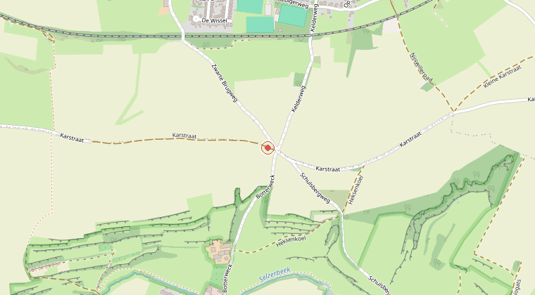 Kaart van de omgeving van de melding