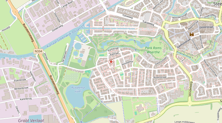 Kaart van de omgeving van de melding