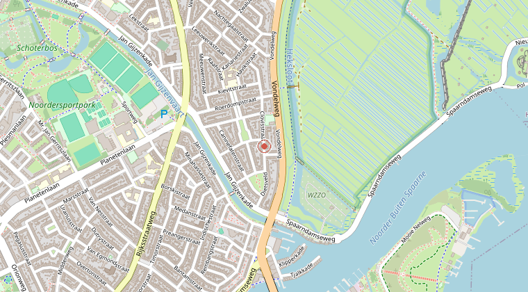 Kaart van de omgeving van de melding