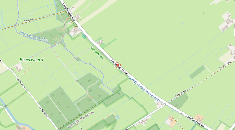 Kaart van de omgeving van de melding