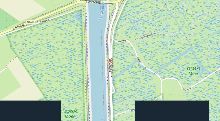 Kaart van de omgeving van de melding