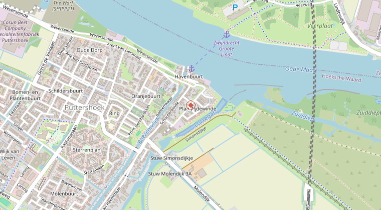 Kaart van de omgeving van de melding