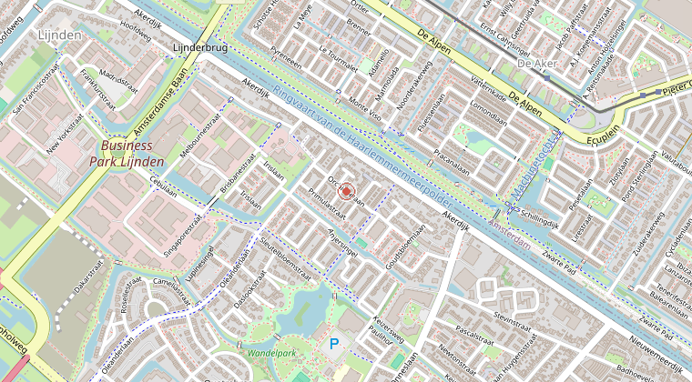 Kaart van de omgeving van de melding