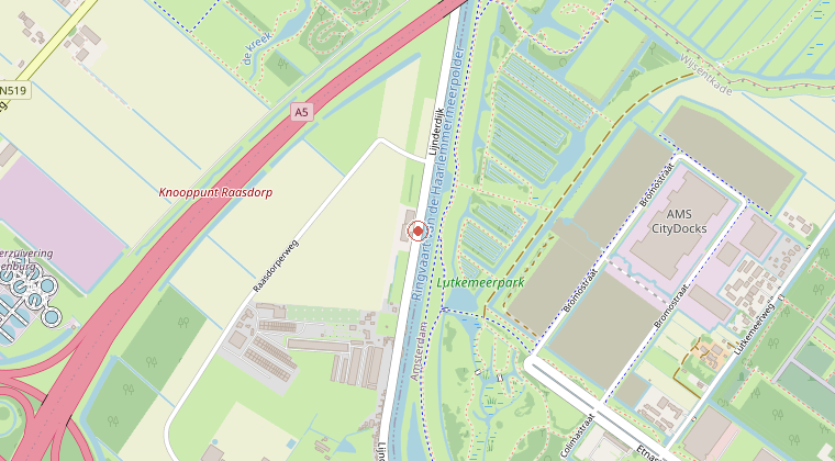 Kaart van de omgeving van de melding
