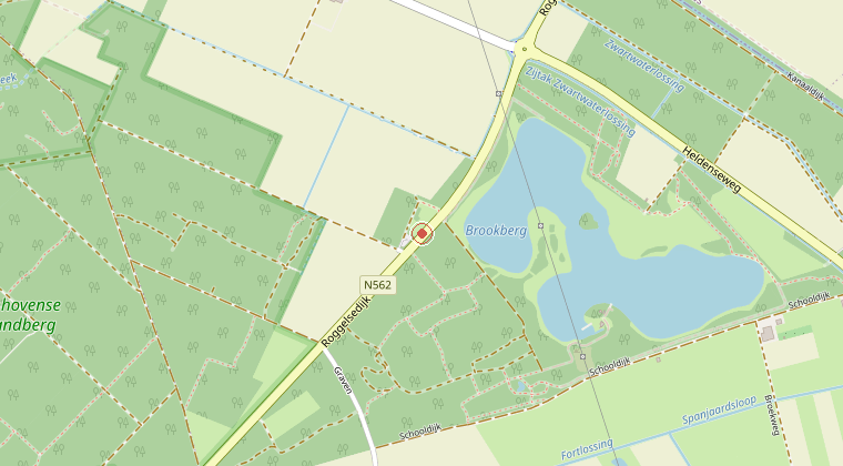 Kaart van de omgeving van de melding