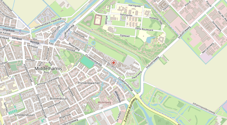Kaart van de omgeving van de melding