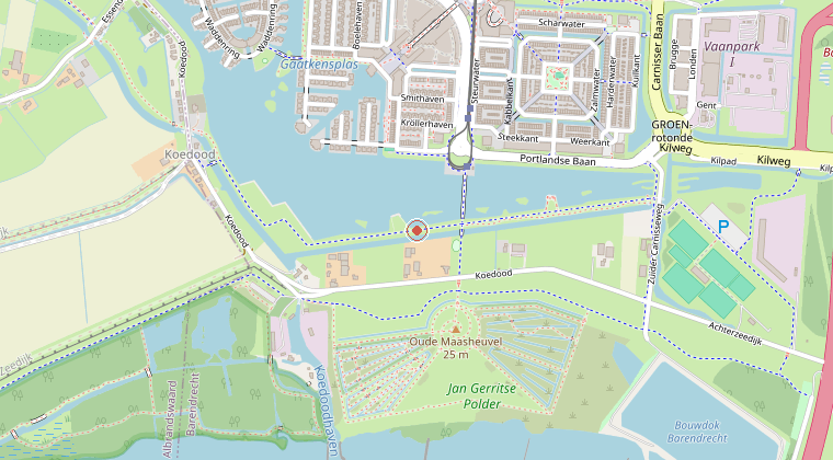 Kaart van de omgeving van de melding