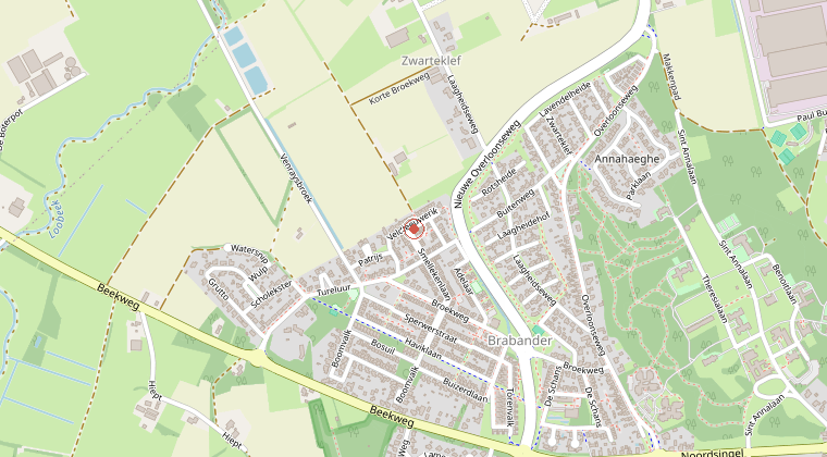 Kaart van de omgeving van de melding