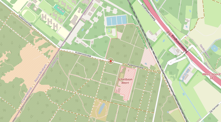 Kaart van de omgeving van de melding