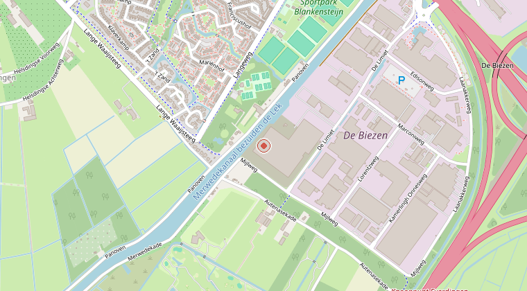 Kaart van de omgeving van de melding