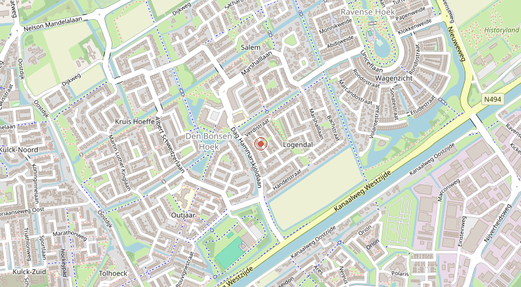 Kaart van de omgeving van de melding