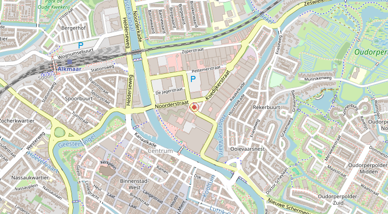 Kaart van de omgeving van de melding