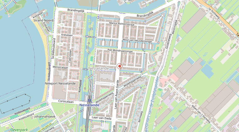 Kaart van de omgeving van de melding