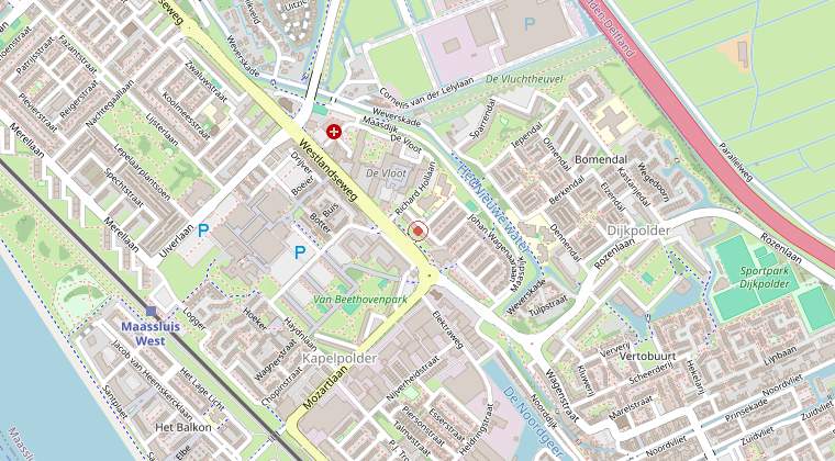 Kaart van de omgeving van de melding