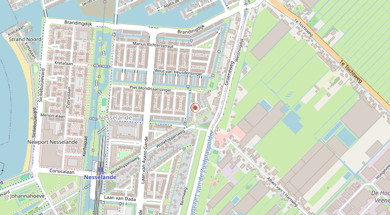 Kaart van de omgeving van de melding