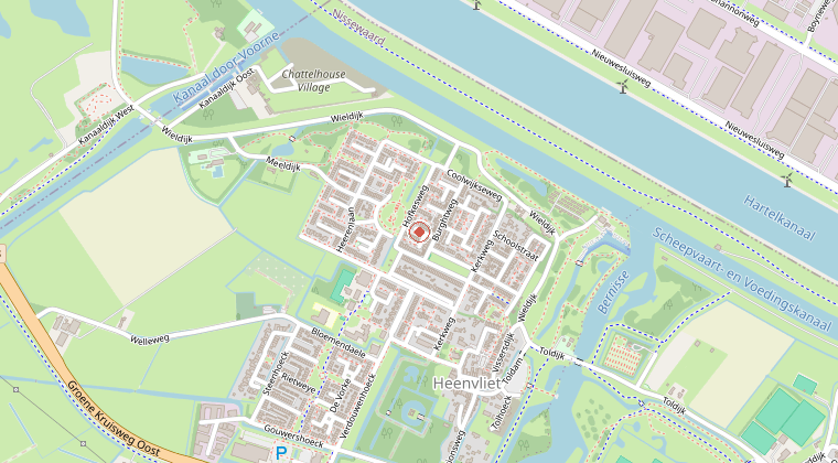 Kaart van de omgeving van de melding