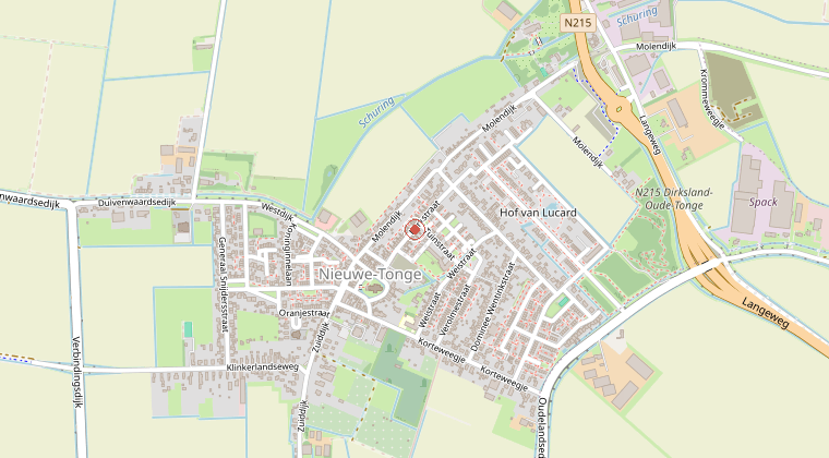 Kaart van de omgeving van de melding