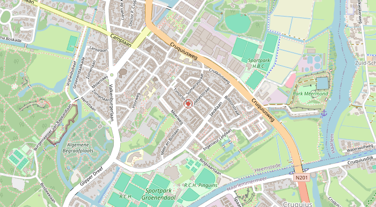 Kaart van de omgeving van de melding