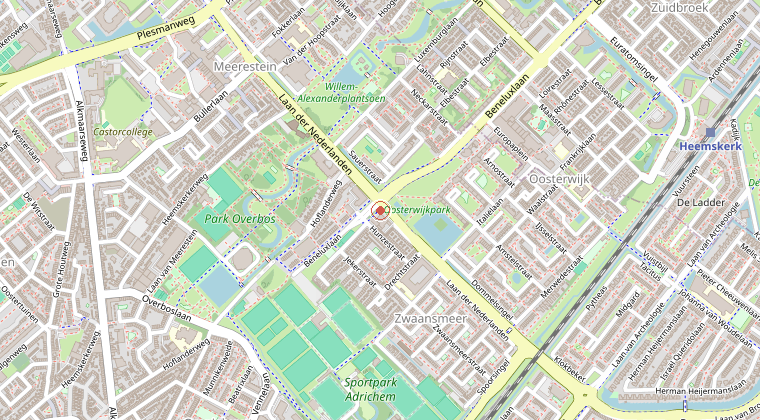 Kaart van de omgeving van de melding