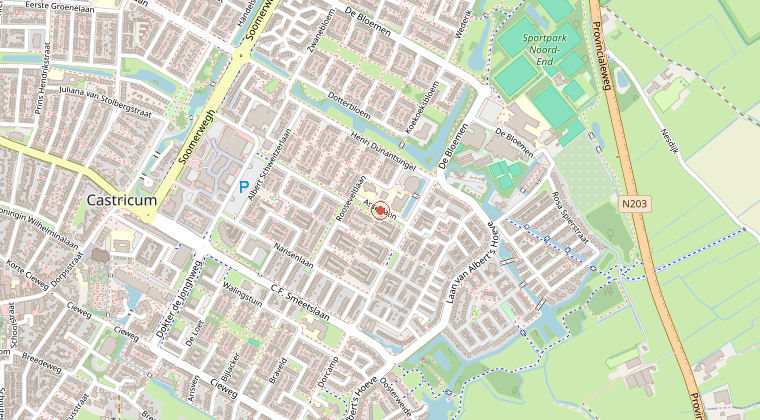 Kaart van de omgeving van de melding