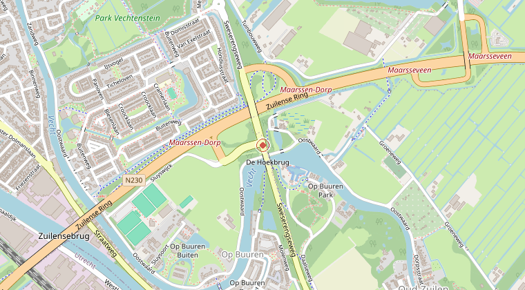 Kaart van de omgeving van de melding