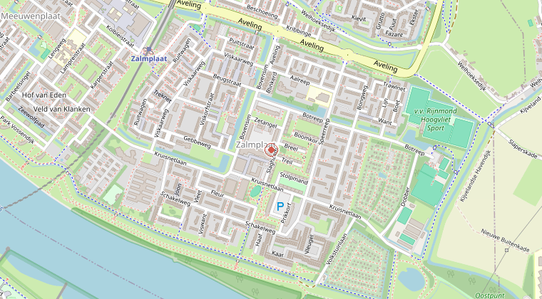 Kaart van de omgeving van de melding
