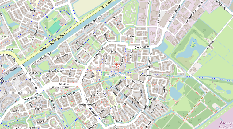 Kaart van de omgeving van de melding