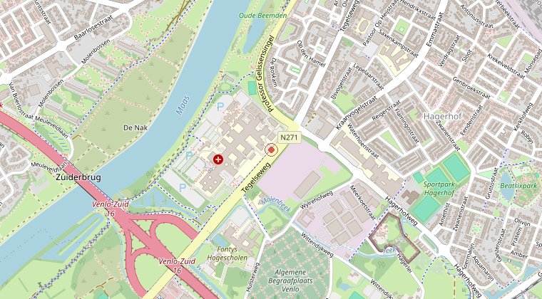 Kaart van de omgeving van de melding