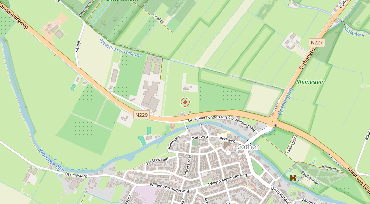 Kaart van de omgeving van de melding