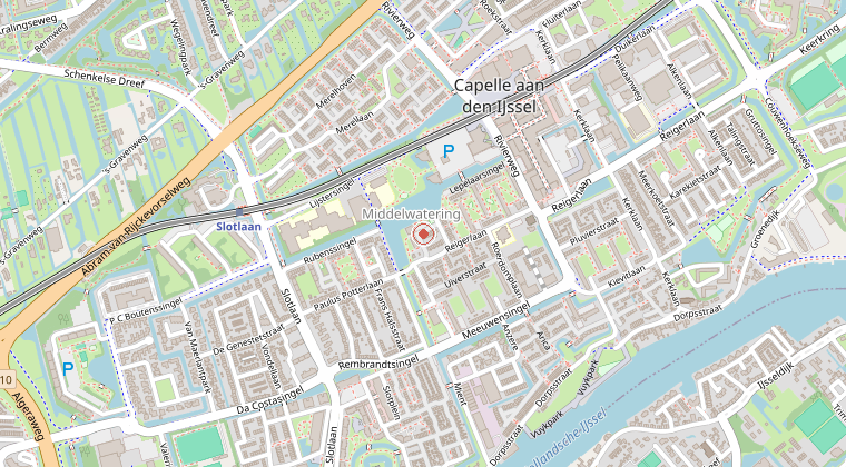 Kaart van de omgeving van de melding