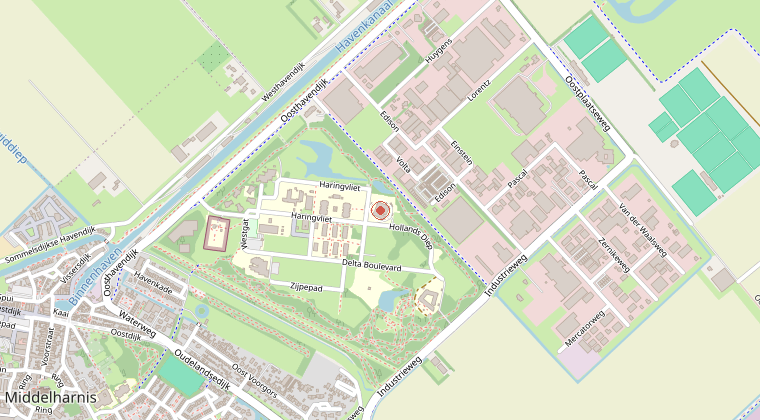 Kaart van de omgeving van de melding
