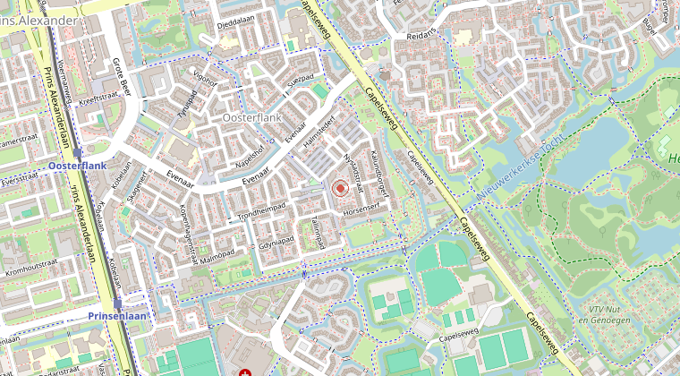 Kaart van de omgeving van de melding