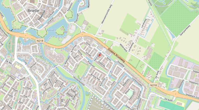 Kaart van de omgeving van de melding