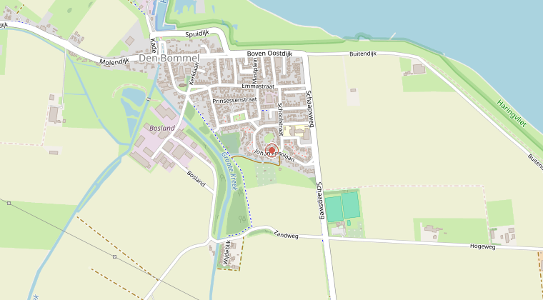 Kaart van de omgeving van de melding