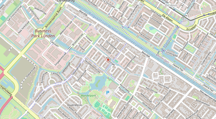 Kaart van de omgeving van de melding